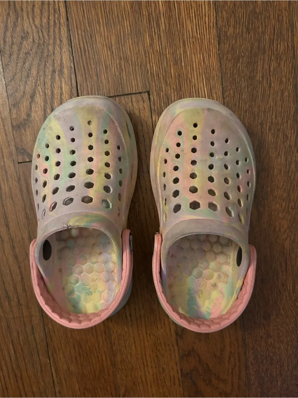 Joybees Kids Classic Clog - Pastel Tie-Dye Pink size 8/9